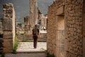 Ruins of the ancient Roman town of Volubilis in Morocco Royalty Free Stock Photo