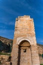 Ruins of the ancient spring of piligrims in city of Hierapolis in Turkey