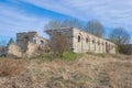 The ruins of an ancient stables building in the Dylitsy Royalty Free Stock Photo