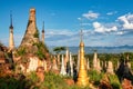 Ruins of ancient stupas of Shwe Indein Pagoda Inle Lake, Shan State, Myanmar Royalty Free Stock Photo
