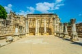 Ruins of an ancient synagogue in Capernaum, Isarel Royalty Free Stock Photo