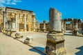 Ruins of an ancient synagogue in Capernaum, Isarel