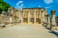 Ruins of an ancient synagogue in Capernaum, Isarel