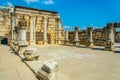 Ruins of an ancient synagogue in Capernaum, Isarel