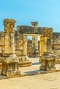 Ruins of an ancient synagogue in Capernaum, Isarel Royalty Free Stock Photo