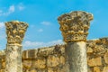 Ruins of an ancient synagogue in Capernaum, Isarel