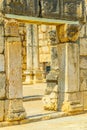 Ruins of an ancient synagogue in Capernaum, Isarel Royalty Free Stock Photo