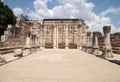 Ruins of ancient synagogue in Capernaum, Israel. Royalty Free Stock Photo