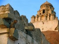 Ruins of ancient temple in Hampi, Karnataka, India Royalty Free Stock Photo