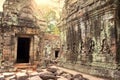 Ruins of ancient temple lost in jungle Royalty Free Stock Photo