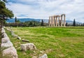 Ruins of the ancient Temple of Olympian Zeus in Athens