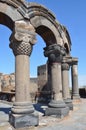 The ruins of the ancient temple of Zvartnots, Armenia Royalty Free Stock Photo