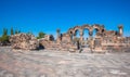 The ruins of the ancient temple of Zvartnots, Armenia Royalty Free Stock Photo