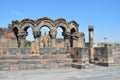 The ruins of the ancient temple of Zvartnots, Armenia Royalty Free Stock Photo