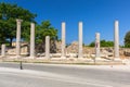 Ruins of the ancient theatre in Side, Turkey Royalty Free Stock Photo