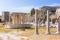 Ruins of the ancient theatre in Side, Turkey Royalty Free Stock Photo