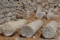 Ruins of the Ancient Thira town, Santorini island Royalty Free Stock Photo