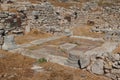 Ruins of the Ancient Thira town, Santorini island Royalty Free Stock Photo