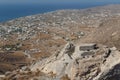 Ruins of the Ancient Thira town, Santorini island Royalty Free Stock Photo