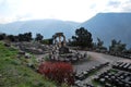 Ruins of the ancient Tholos of Delphi Royalty Free Stock Photo