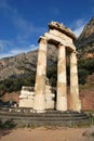 Ruins of the ancient Tholos of Delphi Royalty Free Stock Photo