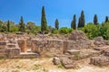 Ruins of ancient town Gortyna on Crete, Greece Royalty Free Stock Photo