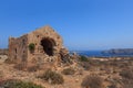 The ruins of ancient Venetian fortress. Crete, Greece Royalty Free Stock Photo