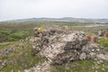 Ruins of ancient Vishegrad Fortressr near town of Kardzhali, Bulgaria