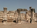 Side entrance to the White Synagogue in Capernaum, Israel Royalty Free Stock Photo