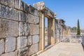 Ruins of ancient White synagogue in which Jesus Christ preached in biblical Capernaum, Israel Royalty Free Stock Photo