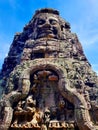 Ruins of Angkor Wat, Hindu temple complex in SIEM REAP, CAMBODIA Royalty Free Stock Photo