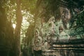 Ruins of Angkor Wat temples in Cambodia. Royalty Free Stock Photo