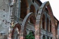 Ruins of an Antique Castle Building Entrance: Three Archs