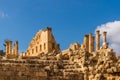 Ruins of antique Gerasa in Jordan Royalty Free Stock Photo