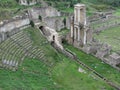 Ruins of a antique roman amphitheater in Volterra, Province of Pisa, Tuscany, Italy Royalty Free Stock Photo