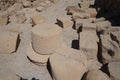 Ruins of antique village Qumran excavated by archaeologists