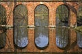 Ruins of Aqueduct in Arkadia park. Lowicz county. Poland Royalty Free Stock Photo