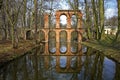 Ruins of Aqueduct in Arkadia park. Lowicz county. Poland Royalty Free Stock Photo