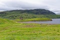 The ruins of Ardvreck Castle at Loch Assynt in Scotland Royalty Free Stock Photo