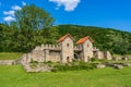 Ruins of Arutela roman castrum near Calimanesti, Wallachia region, Romania Royalty Free Stock Photo