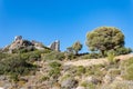 The ruins of Asklipios Castle, Rhodes Island, Greece