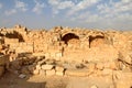 Ruins of Avdat - ancient town founded and inhabited by Nabataeans in Negev desert Royalty Free Stock Photo