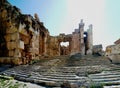 Ruins of Bacchus temple in Baalbek at Bekaa valley, Lebanon Royalty Free Stock Photo