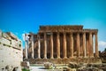 Ruins of Bacchus temple in Baalbek at Bekaa valley, Lebanon Royalty Free Stock Photo