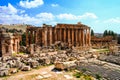 Ruins of Bacchus temple. Baalbek, Lebanon Royalty Free Stock Photo