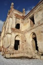 The ruins of Banffy Castle in Bontida, Romania