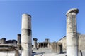 Ruins of basilica in the forum of Pompeii, Italy Royalty Free Stock Photo