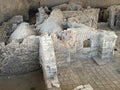 The ruins of bathhouse at the the gosth town of Otrar, the ancient city along the Silk Road in Southern Kazakhstan