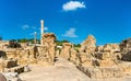 Ruins of the Baths of Antoninus in Carthage, Tunisia.