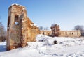 Ruins , Belarus. Winter